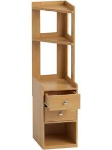 Mueble Esquinero de Melamina Colombia - Estantería Organizadora con Cajones y Repisas, Diseño Moderno Minimalista para Sala, Oficina o Dormitorio - 1 - Ver 5