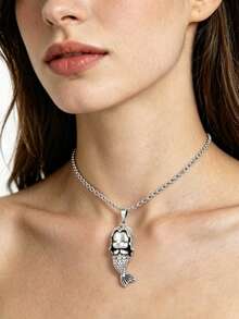 New Model Personalized Luxury Elegant Style Best-Selling Retro-Themed Mermaid Fashion Women's Pendant Necklace - Mermaid Pendant Necklace - View 2