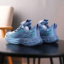 Children's Sports Shoes Boys Girls Spring Autumn Casual Mesh Non-Slip Soft Sole Hook And Loop Casual Sports Shoes - Baby Blue - View 4