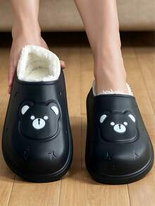 Versatile Comfortable Warm Cotton Slippers, Winter Indoor/Outdoor Essential, Cold-Resistant & Warm, Long-Wear Fatigue-Free, Men/Women/Couple Style - Black - View 4
