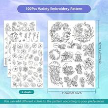 LAMYA Rustic Wildflower Sketch: Instant Download Embroidery Transfer Pattern. Minimalist Botanical Line Art, Suitable For Modern Needlework And Wall Art - 5737 - View 3