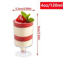 10/20 Pcs Mini Clear Dessert Cups, Mousse Cups, Pudding Cups, Fruit Ice Cream Cups, Perfect For Mousse, Pudding, Tiramisu And Other Desserts, Suitable For Parties, Weddings, Birthdays And Holiday Celebrations - Hand Wash Only - Multicolor - View 7