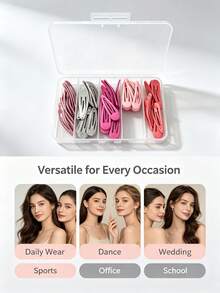 Dopamine Style 50pcs Glitter BB Hair Clips, 5cm Water Drop Side Bang Clips, Sweet & Cool Colorful Combination Set For Girls, Daily Party Decorative Hair Accessories - 50pcs Glitter BB Clips - View 3