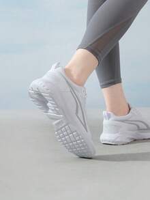 Puma 男女款全天活動舒適透氣緩震輕量運動休閒鞋 - 彪馬白-淺灰 - 查看 4