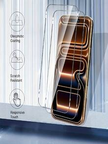 10-Pack 8K Ultra HD Tempered Glass Screen Protectors Compatible With For Iphone 18 Pro Max/17 Pro Max/Fold/17 Pro Air/17E/17/16/15/14/13/12/11/Plus/Mini/Xs Max/X/Xr/7/8/Se Dynamic Island Compatible 9H Hardness Upgrade Edge Protection Scratch Resista - Clear - View 4