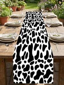 1pc Classic Leopard Print Table Runner, High-Quality Polyester Material, Decorative For Home, Kitchen, Living Room, Dining Table, Birthday Party, Family Gathering, Theme Party, Multiple Sizes Available - A - View 26