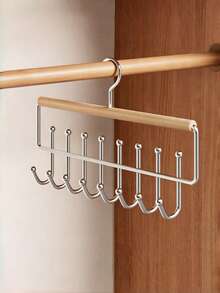1pc Multi-Functional Hat Rack With 8 Rotating Metal Hooks, Space-Saving Closet Organizer For Dorm And Apartment, Ideal For Women To Store Underwear, Tank Tops And Other Clothing, Also Suitable For Bedroom Decor And Back To School Season - Multicolor - View 11