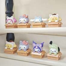 Sanrio Cartoon Plush Blind Box - 1 Random Style | Cute Cat Plush Doll | Cute & Humorous Design | Perfect Gift For Girls | Holiday/Birthday Gift Mystery Box - Multicolor - View 7