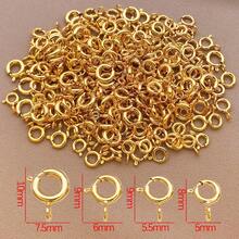 5/15/30pcs 18K Gold Plated Spring Clasp Brass Round Open Ring Jewelry Connector Clasp Suitable For Bracelet Necklace Jewelry DIY - Multicolor - View 10