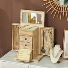 Vanity Table, 2 Drawers, 26.5 X 16 X 33.5 Cm, For Bedroom And Dressing Area, Brown - Brown - View 3