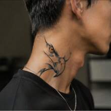 1pc Waterproof Anti-Rubbing PVC Realistic Eagle Tattoo Sticker, Suitable For Daily Wear - Blue - View 5