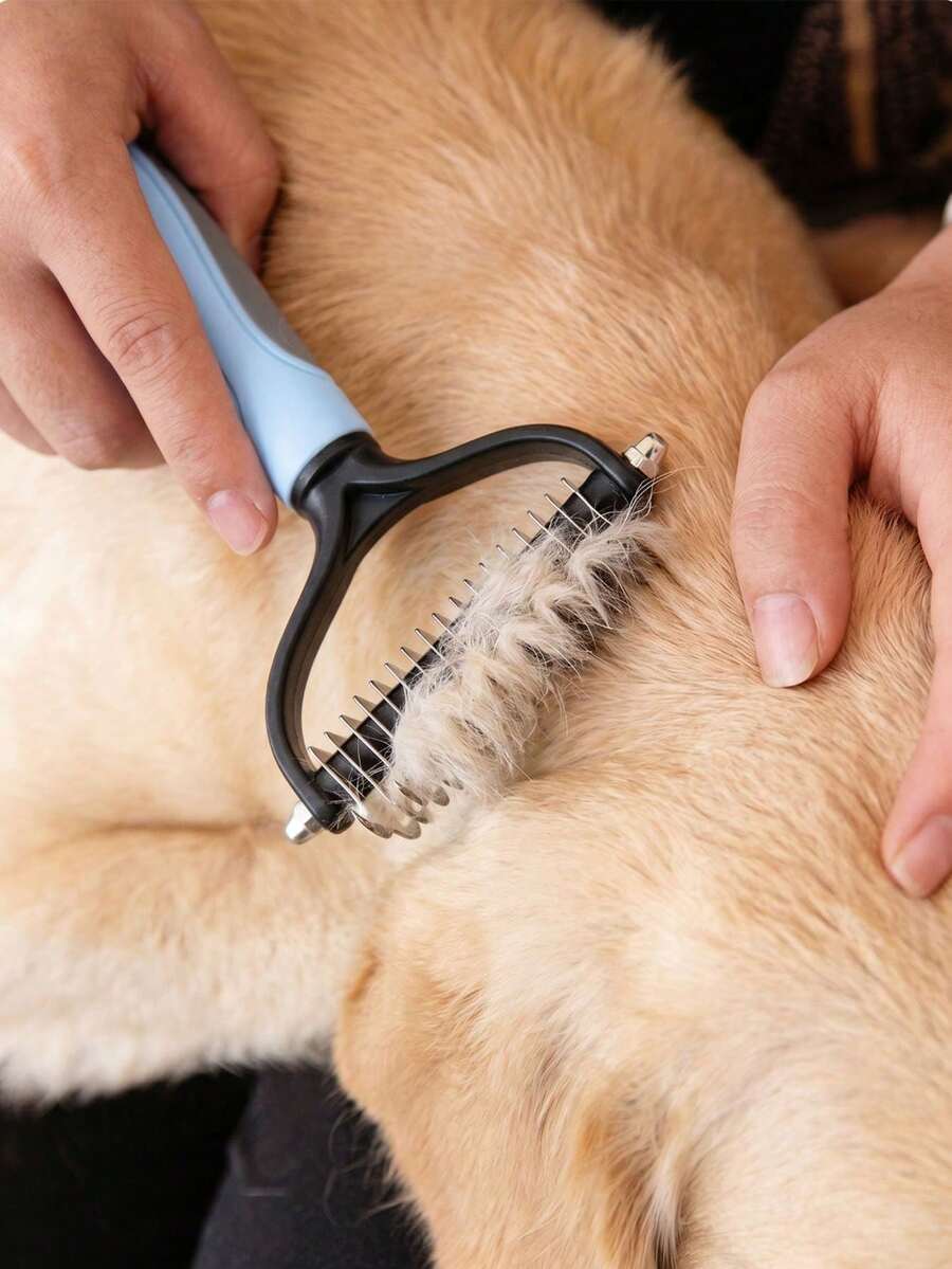 Pet Fur Cutter, Dog Grooming Shedding Tool, Double-Sided Pet Brush, Pet Supplies
