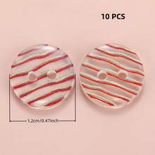 10/20/30/45/60 PCS 1.2cm Creative Cartoon Colorful Transparent Round Two-Hole All-Season Buttons, Suitable For Clothing Accessories, Dresses, Jackets, Shirts, Sweaters DIY Accessories, Dolls, Phone Case Decorations - Colorful Round - View 31