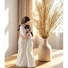 1pc Creative Acrylic Simulated Craft Mother And Daughter Hugging Statue, Home Decor, Birthday/Mother's Day Gift, Gift For Mom And Daughter, Friend's Birthday Gift, Graduation Gift - 1PC - View 5