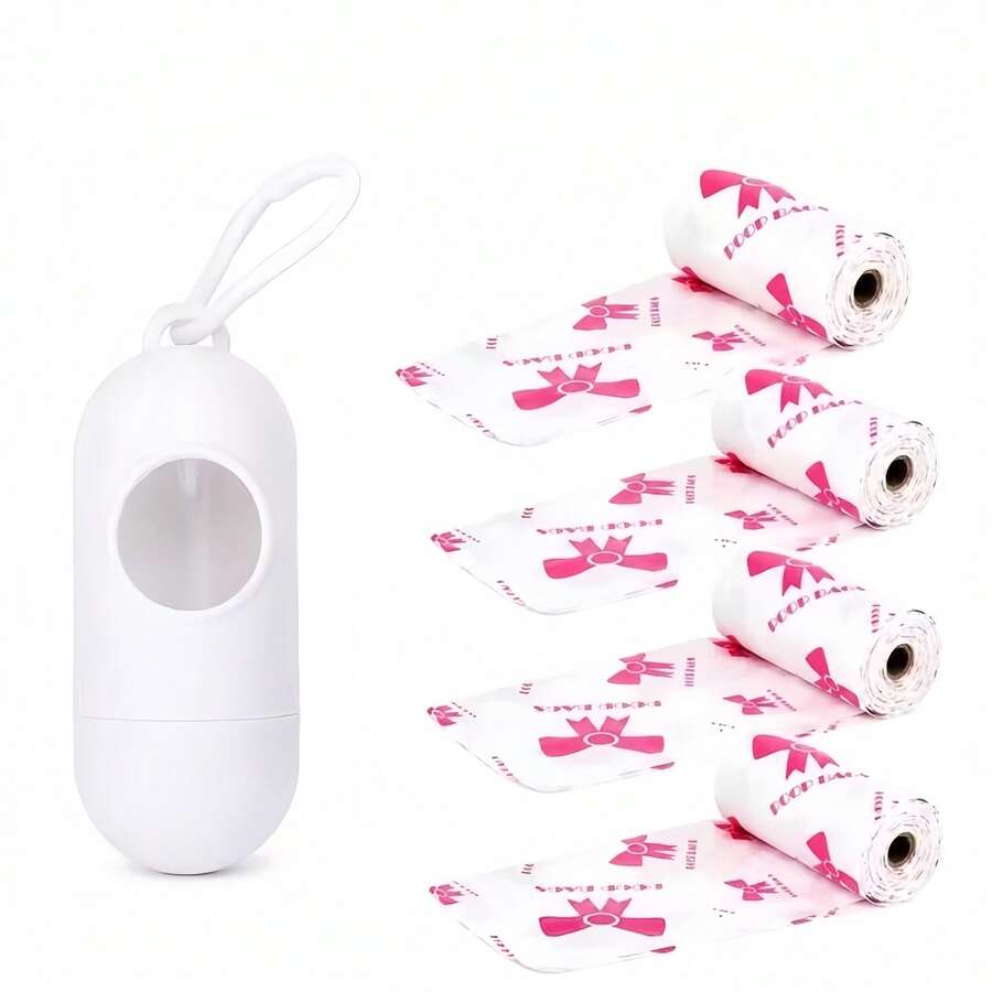75pcs/45pcs+1 Storage Box Baby Diaper Bags, Cute Pink Bow Pattern, Baby Odor Collection Bags, Prevent Odor Spread, Portable And Hangable On Strollers, Material, Baby Waste Bags, Pet Waste Bags, Suitable For Travel, Newborn Hygiene Care, Essential For Moms, Baby Gifts, Baby Room Trash Bags, Baby Diaper Supplies, Christmas Gifts, Baby Supplies, Essential Gifts For Baby Parties - Multicolor - View 1
