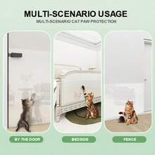 Large Cat Scratch Furniture Protector, Single-Sided Self-Adhesive Sofa Protection Film, Transparent Invisible Sofa Corner Guard, Suitable For Sofa, Door, Wall And Floor Protection - 45*300cm - View 4