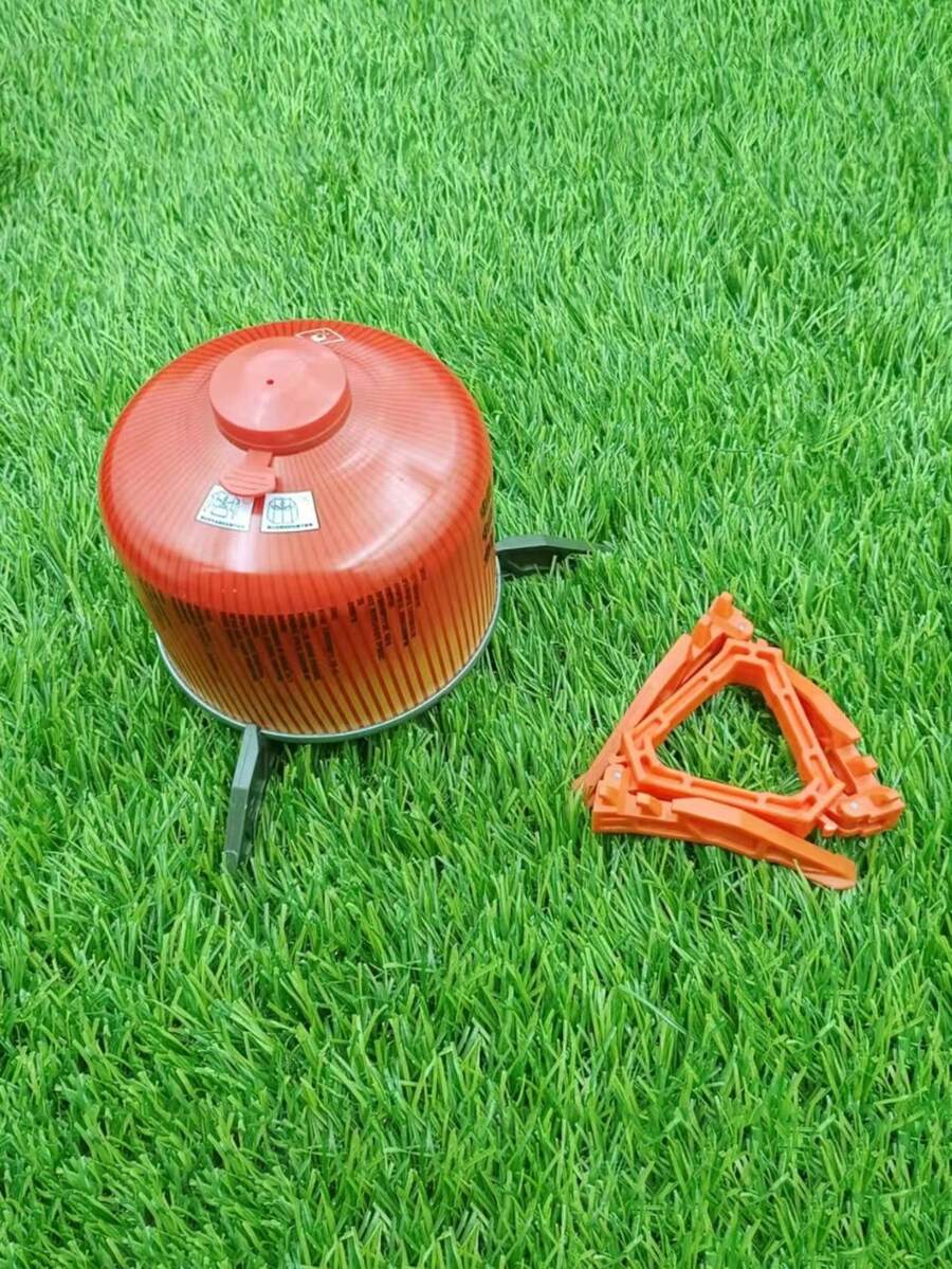 1pc Outdoor Gas Cylinder Triangle Bracket, Portable Gas Cylinder Stand, Suitable For Camping Stove Bracket, Lightweight Foldable Design, Ideal For Outdoor Camping, Hiking, Picnic - Multicolor - View 1
