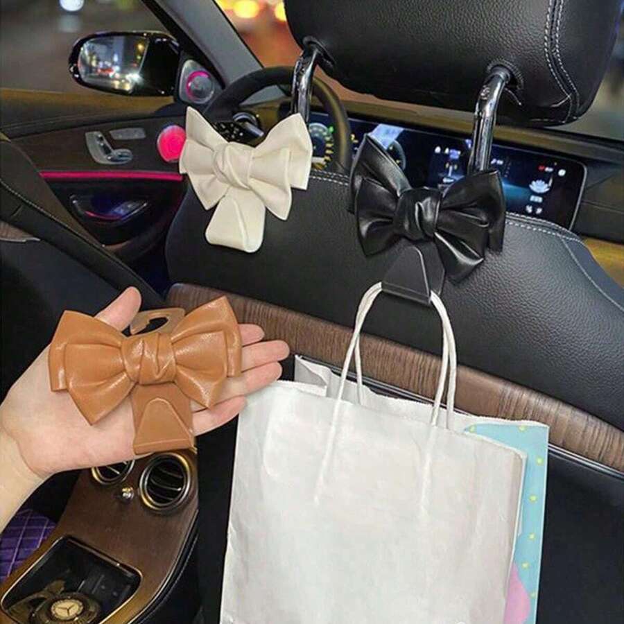 2 piezas Ganchos de almacenamiento para maletero de coche con lazo creativo personalizado invisible