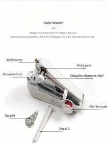 1pc Handheld Mini Sewing Machine Set (Includes Sewing Thread) Random Portable Multi-Function DIY Tool, Suitable For Home Clothing And Thin Fabric Tailoring - Manual Sewing Machine - View 4