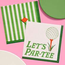 Golf Ball Pattern Disposable Paper Towels, Double-Layered And Thickened, Suitable For Outdoor Picnics And Themed Parties. - Style 1 - View 7