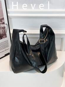 Hevel,Fashionable Large Capacity Shoulder Tote Bag For Women, Design,Black Bag,Bags For Woman - Black - View 1
