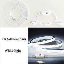 1pc DIY Flexible Neon Light Strip With USB Interface, Touch Switch, Adjustable Brightness, Mounting Clips, Suitable For Indoor Decoration, Halloween DIY Patterns, Kitchen Lighting, Mirror Fill Light, Gift For Girlfriend To Make Her More Beautiful - Multicolor - View 6