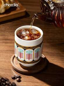 choxila 1pc/4pcs Set Ceramic Coffee Cup, Middle Eastern Style Design, Espresso Mug, Tea Cup, Milk Cup,Arabic Coffee Cup – 180ml,Saudi National Day Gift, Ramadan/Eid Al-Adha Gifts - Porcelain Cup - View 5