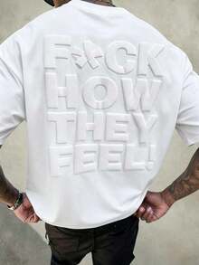 Men Plus Size Swim Rashguards - White - View 2