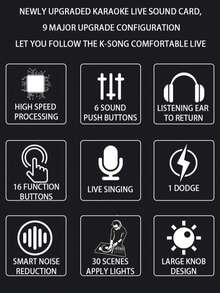 YAIUZGOO Live Streaming Sound Card Audio Mixer With Voice Changer And Sound Effects, Noise-Canceling Microphone Controller, Bass And Treble Adjustment, Suitable For Gaming, Live Streaming, Singing, Podcast And Karaoke Recording Equipment - View 4