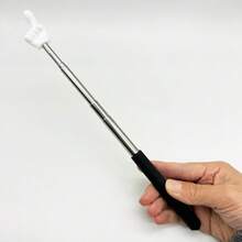1/2pcs Macaron Telescopic Finger Pointer, Sponge Grip Extendable Teaching Stick, Book Page Knowledge Point Indicator Rod, Stainless Steel Telescopic Pole With Adjustable Length, Soft Rubber Gesture Tip For Books And Paper, Suitable For School Classroom Text Reading, Christmas Holiday Picture Book Guidance, Halloween Theme Storytelling, Short Video Promotion - Multi-color - View 3