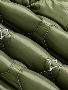 TAI TONG MIAO Men's Reversible Quilted Diamond Pattern Hooded Vest, Multi-Functional Layering Warm Sleeveless Jacket - Army Green - View 7