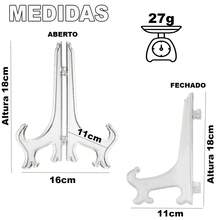 Kit Suporte De Pratos Dobrável Expositor 16x18cm Porta Prato Azulejo Livro Quadro IPad Para Mesas Bancadas e Prateleiras - 2pcs - Visão 5