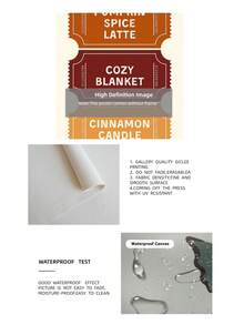 1pc Frameless Cute Fall Ticket Stub Aesthetic Wall Art Dorm Gift - Multi-color - View 11