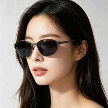1 Pair Women's Silver Aviator Metal Frame Double Bridge Design Personalized Fashion Glasses - Multicolor - View 6