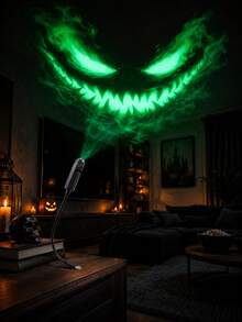 4 In 1 Ghost Face Effect Lamp, White Colorful Green & Teal Ghost Designs, USB Plug-In Lightweight 360° Rotating Light For Spooky Bedroom And Festive Decorations - Multi-color light - View 7