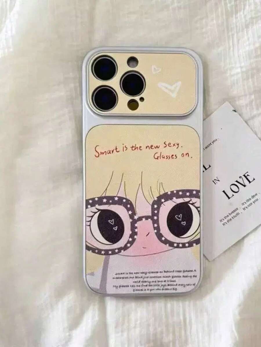 星星蝴蝶結女孩兔兔手機殼,適用於 iPhone 16、Apple 17、15、14、13,甜美可愛軟殼保護套 - 黃色 - 查看 1