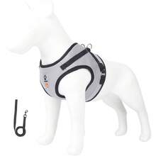 High Visibility Reflective Dog Harness, Breathable Mesh Pet Vest Harness, Adjustable Chest Strap For Small And Medium Dogs, Comes With Matching Dog Leash, Suitable For Night Walks - Multicolor - View 17