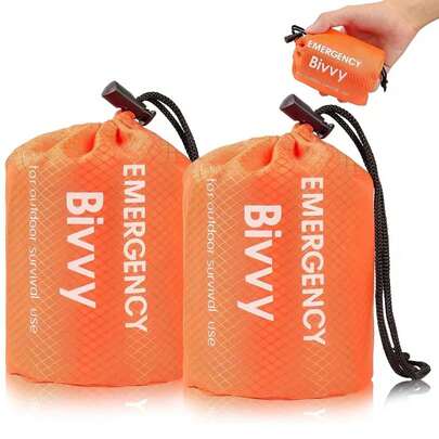 An Emergency Sleeping Bag, Survival Camping Bag Insulated Emergency Blanket, Waterproof And Lightweight A Portable Shelter Suitable For Camping Gear, Hiking, Outdoor Activities, And Backpacking