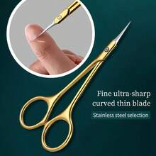 JSS. JSS Curved Cuticle Scissors Stainless Steel Gradient Color Sharp Nail Scissors Professional Manicure Tool Dead Skin Remover For Eyebrow Lash Facial Hair - Multicolor - View 4