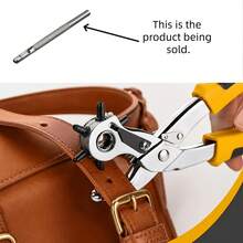 1pc Heavy Duty Steel Leather Punch Tool, Suitable For PU Belts, Leather Crafts, Sewing Projects And DIY Handmade Crafts, Durable Metal Punching Tool, Suitable For Crafts, Repair, Accessory Making, Efficient Hand Tool, Gift For DIY Enthusiasts - Multicolor - View 9