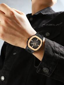 REWARD Men's Quartz Watch, Business Fashion Style, Date Display, Luminous Hands, Multi-Function, High-Quality Gift, Classic Design, Stainless Steel Band - Black - View 6