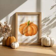 1pc Frameless Cozy Rustic Autumn Pumpkin Halloween Wall Art Dorm Gift - Multi-color - View 6