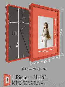 11x14/8x10/5x7/4x6 Wavy Picture Frames, Cute Art Photo Frame, Improved Hardware, Easy To Use, Versatile, For Home Decor And Wall Art, Friendly Material, Rainbow Color, Gift For Children, Green/Red/Blue/Black/White/Yellow/Multicolor, Wavy Frame - Multicolor - View 27