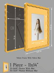 11x14/8x10/5x7/4x6 Wavy Picture Frames, Cute Art Photo Frame, Improved Hardware, Easy To Use, Versatile, For Home Decor And Wall Art, Friendly Material, Rainbow Color, Gift For Children, Green/Red/Blue/Black/White/Yellow/Multicolor, Wavy Frame - Multicolor - View 28