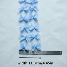 1 Yard 3D Double-Layer Floral Petal Lace Trim, Heavy-Duty 3D Small Flower Mesh Fabric, Wedding Veil Decorative Material - Multicolor - View 5