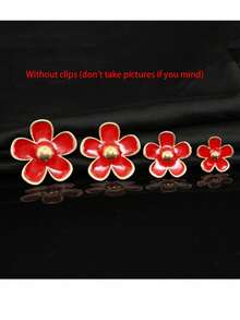 4pcs Car Air Vent Fragrance Clip, Floral Scented Decor Clip For Car Interior - A - View 9