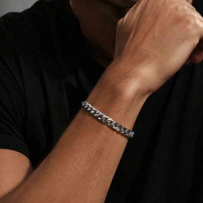 Unisex Chain Bracelet - Minimalist Bohemian Style Durable Alloy Jewelry, Suitable For Daily And Formal Occasions Fashion Accessory
