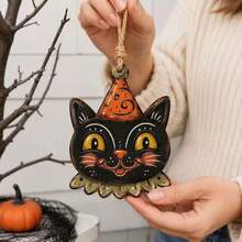 2D Flat Autumn Wooden Decorative Signs, Wall Decoration, Party Decoration, Holiday Gift, Desktop Decoration, Home Ornament, Halloween Decoration, Creative Design, Decorative Signage - Multiple Styles - View 6