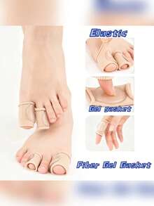2pcs Double Elastic Fiber Gel Toe Protector, 3 Sizes Available, Anti Friction Buffer Sheath, Suitable For Foot Care, Daily Use And Activities - Multicolor - View 3