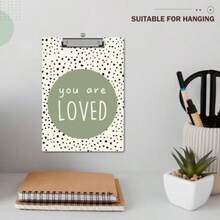 1pc Sage Green Clip, Cute Inspirational Clip, Low-Profile Clip Suitable For Teachers And Students, Inspirational Clip For School And Office - Multicolor - View 1